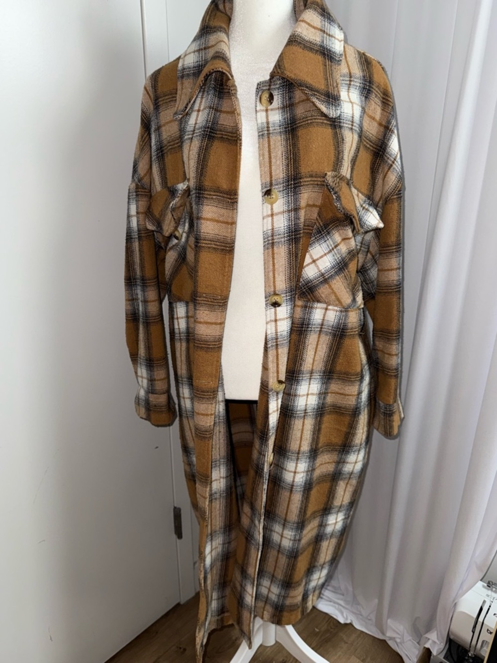 Long Plaid jacket